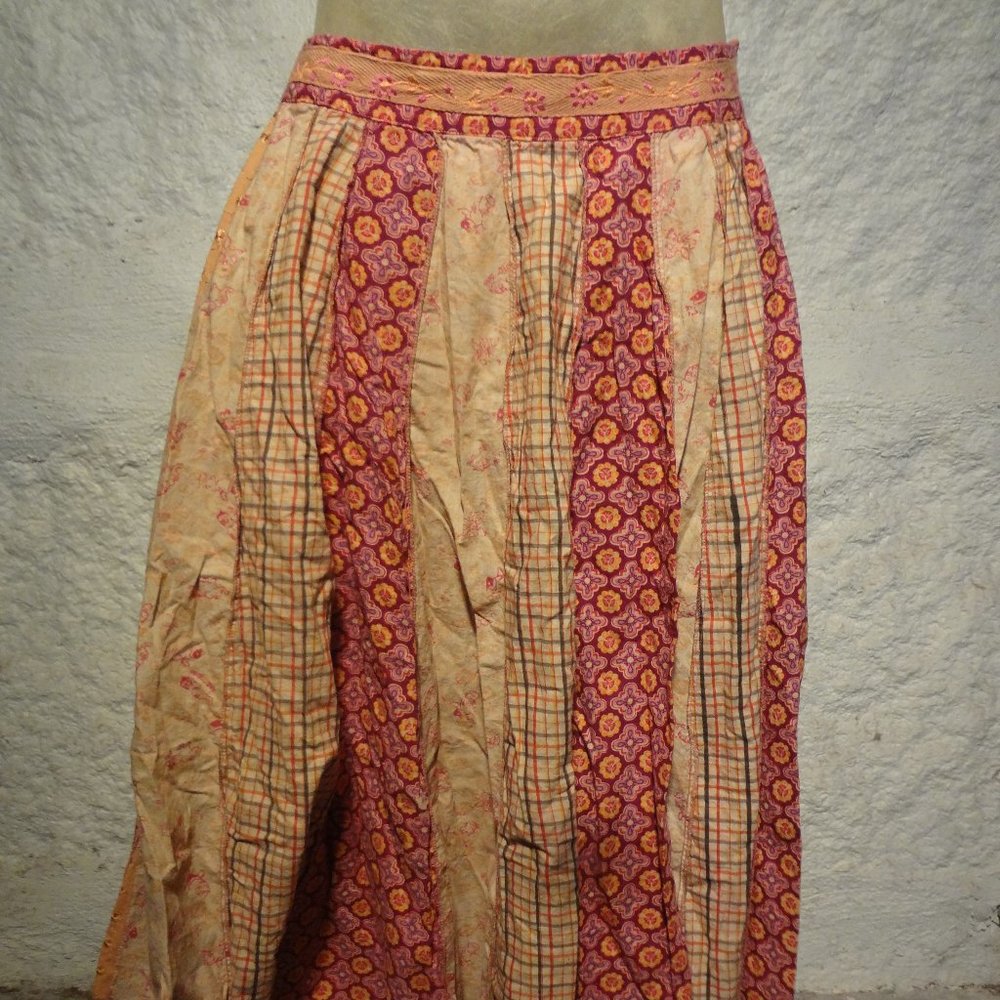 Boho Vintage Hippie Patchwork Skirt